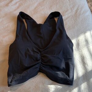lululemon athletica Black Ruched Front Sports Bra